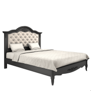 Кровать "Belverom" с мягким изголовьем 160*200  черный