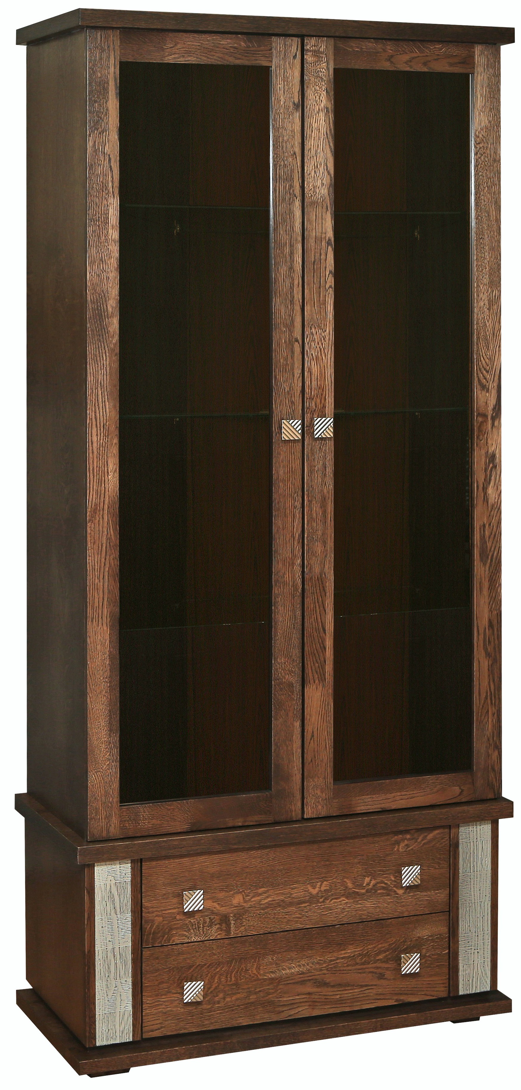 Шкаф с витриной "Тунис" П343.12Ш 