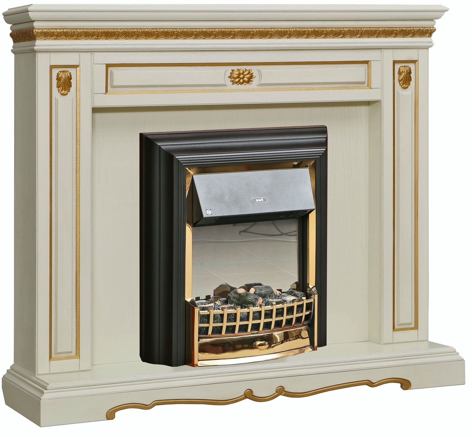 Портал для камина «Милана 17с» П265.17с слоновая кость с золочением