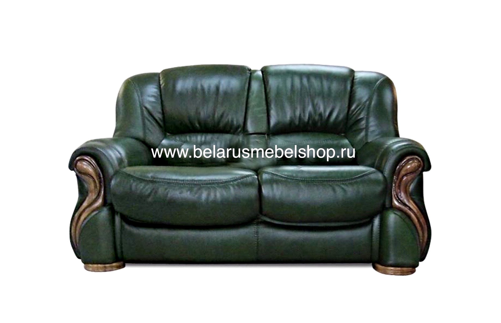 Двухместный кожаный диван-кровать Бостон