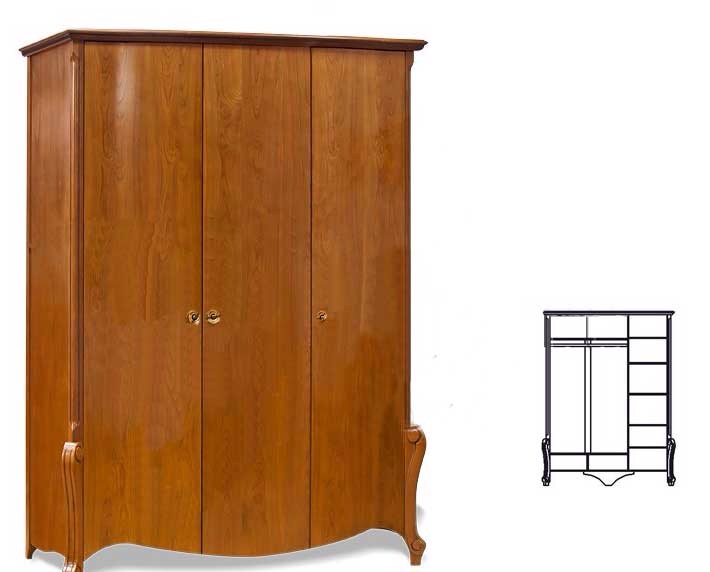 Шкаф трехдверный "Луиза" коньяк.В НАЛИЧИИ.