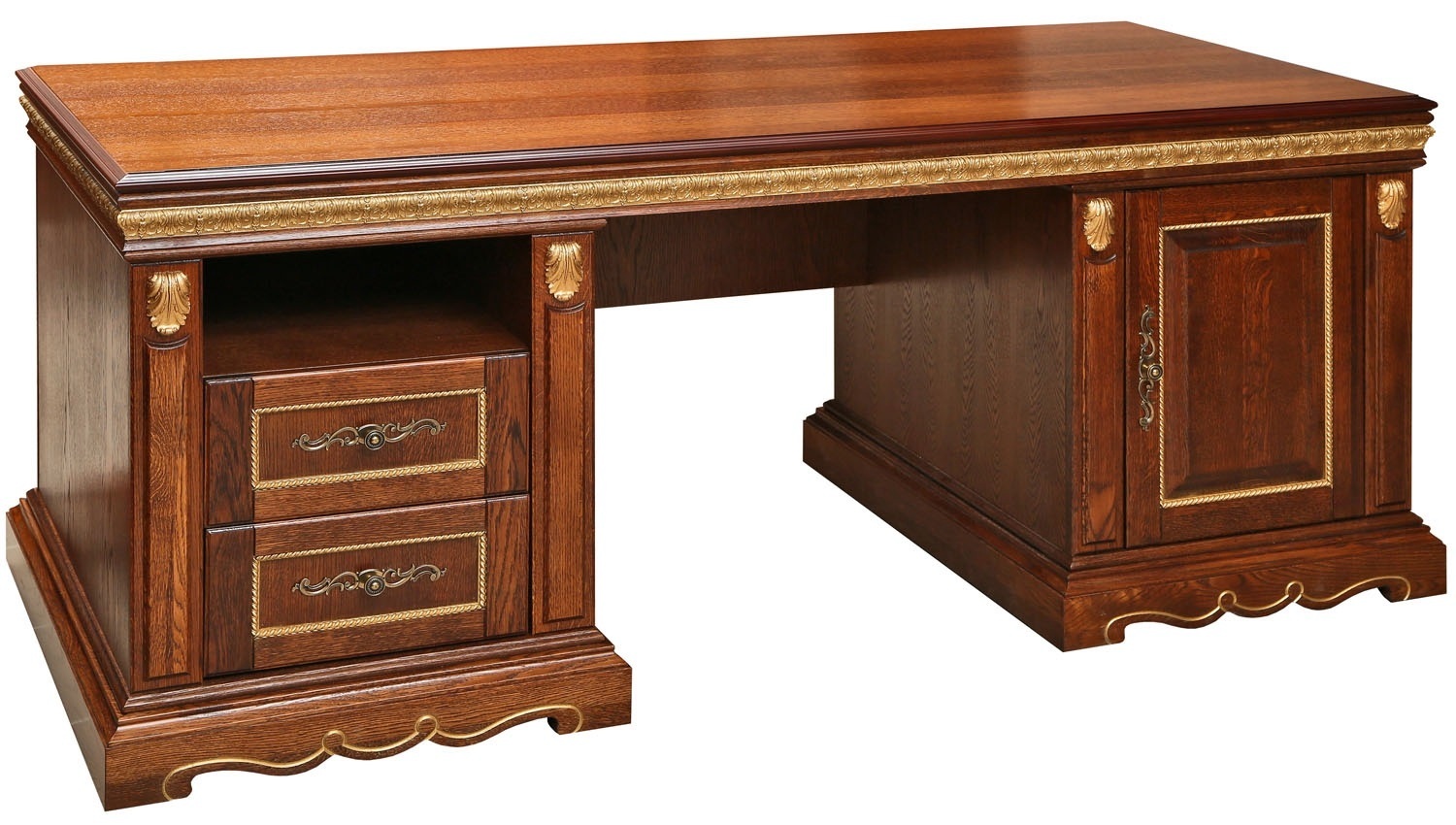 Стол "Милана 1П" П396.01 черешня с золочением