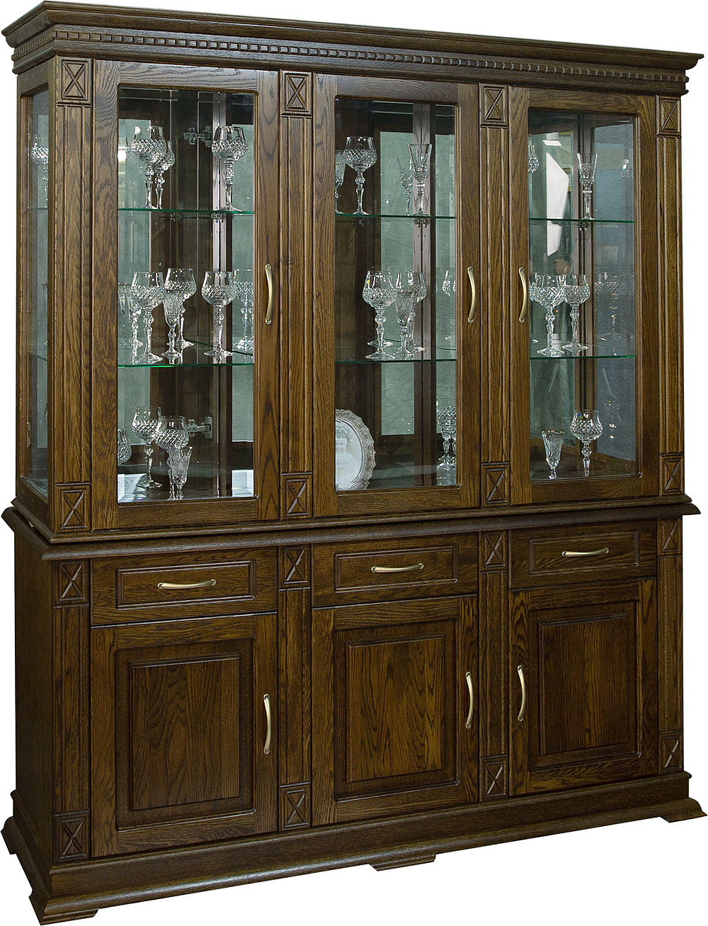 Шкаф комбинированный "Верди-Люкс 3з" (черешня)