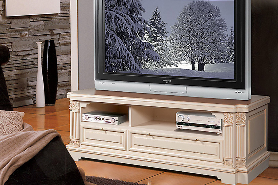 Тумба для радиоаппаратуры "Престиж" ГМ-5960 крем с патиной