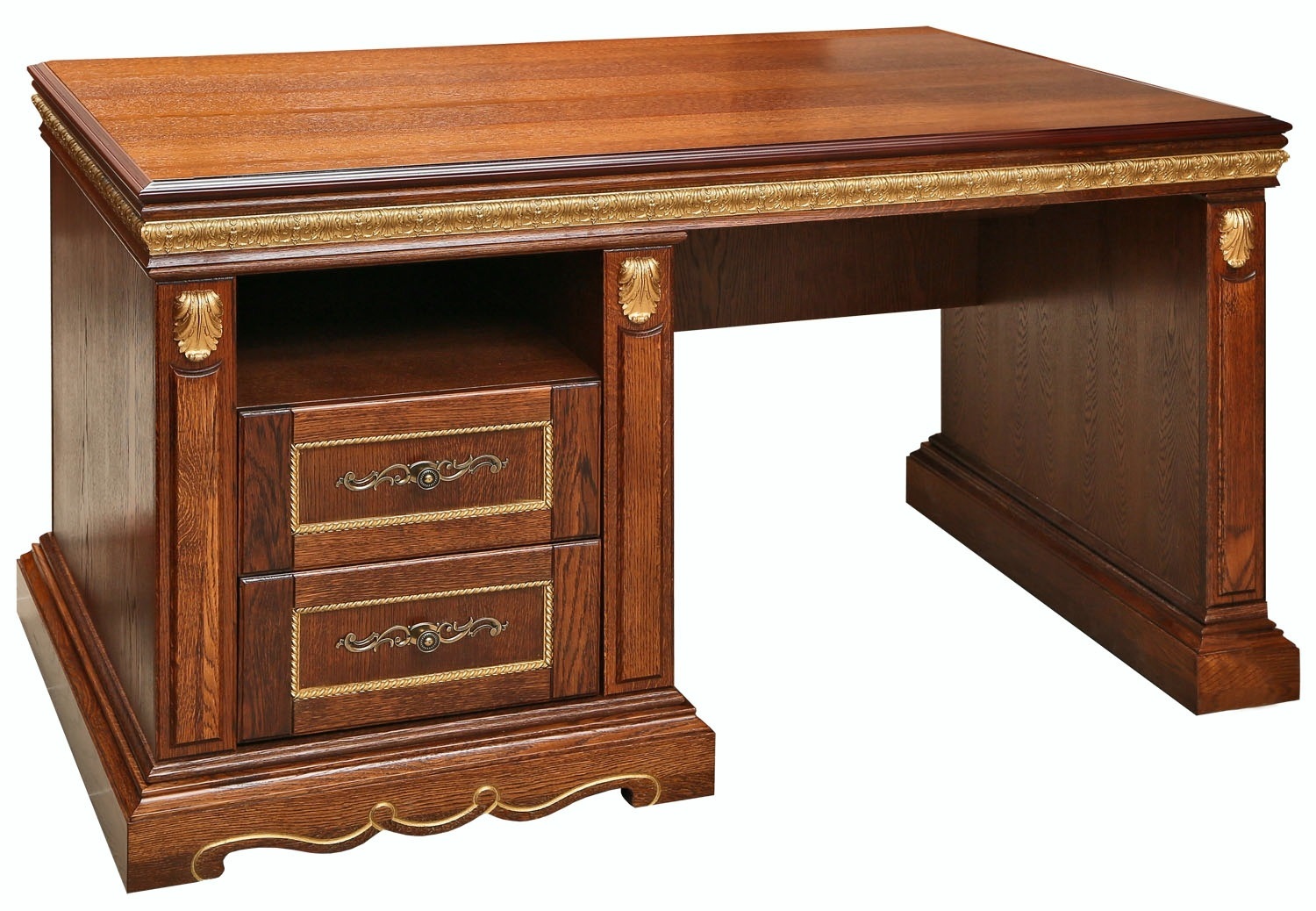 Стол "Милана 4П" П396.07 черешня с золочением