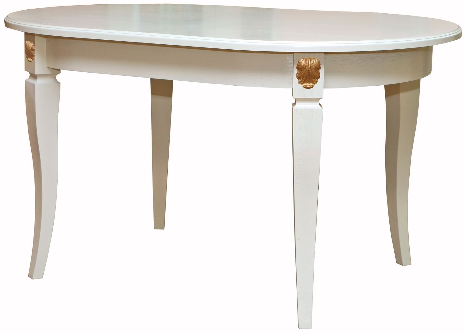 Стол "Милана 10А" П 313.08 слоновая кость с золочением