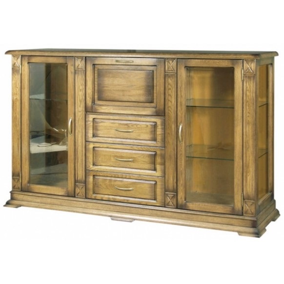 Шкаф комбинированный "Верди-Люкс 3/3 з" (дуб)