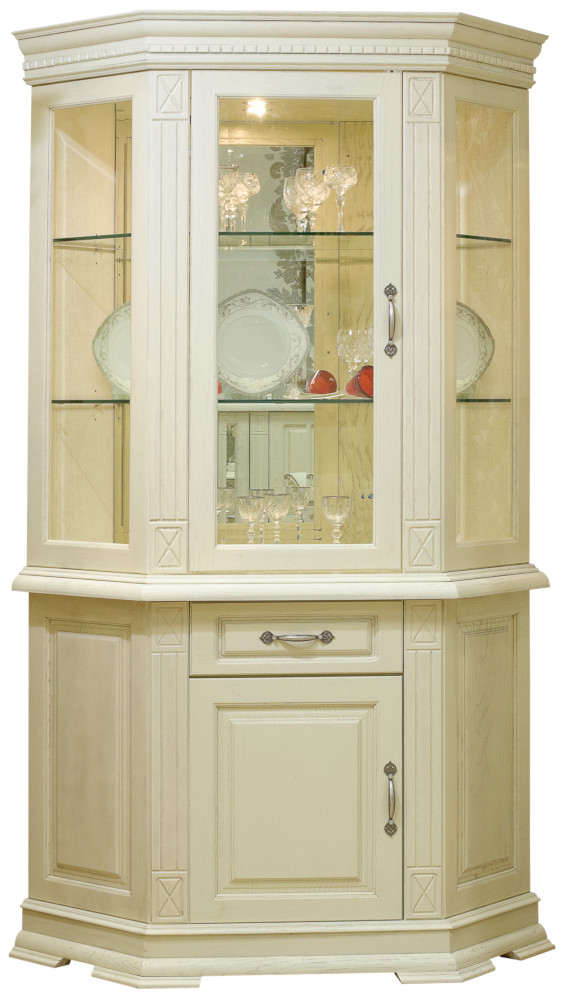 Шкаф комбинированный "Верди-Люкс 1уз"  (слоновая кость)