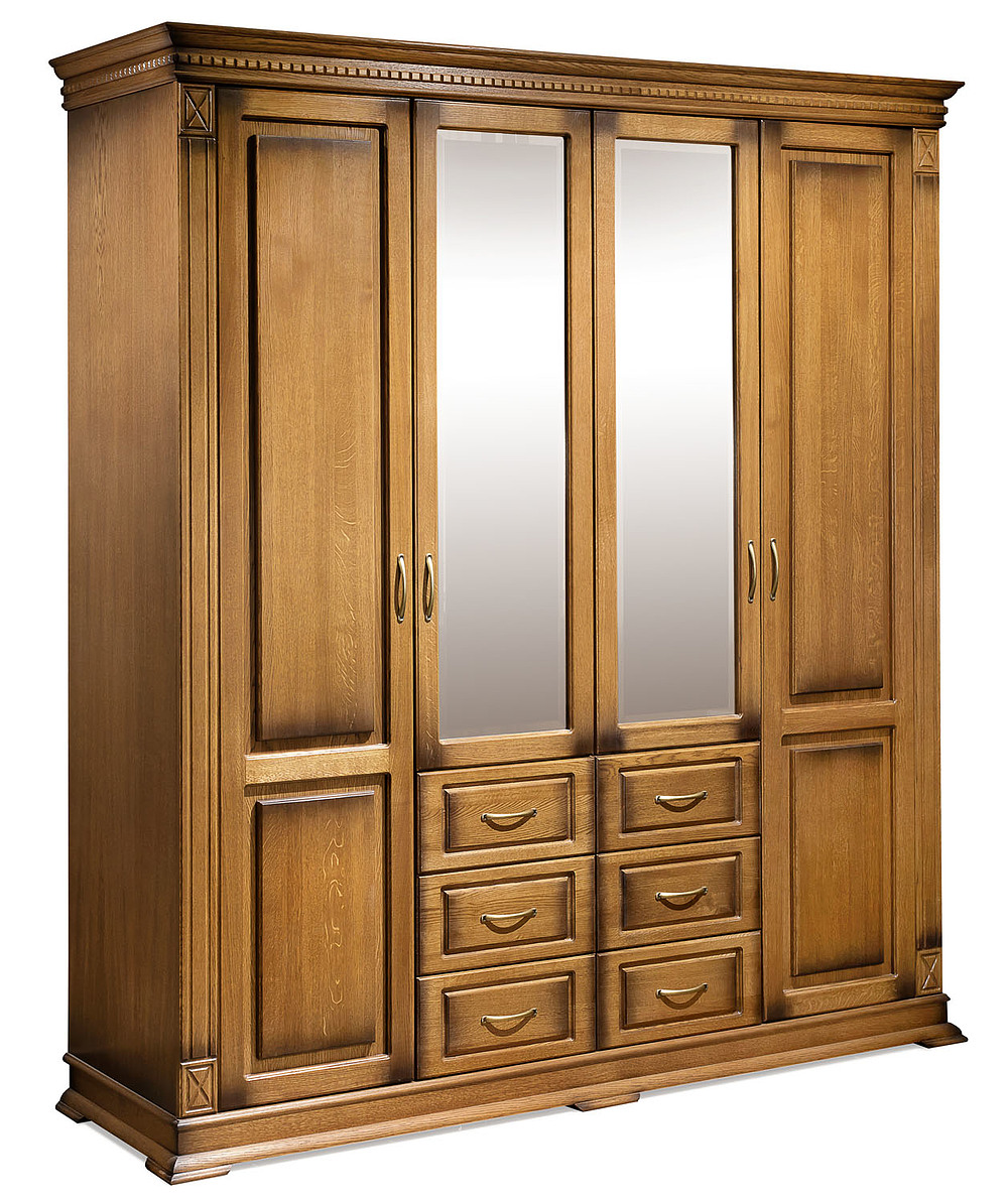 Шкаф четырехдверный "Верди-Люкс" дуб.В НАЛИЧИИ.