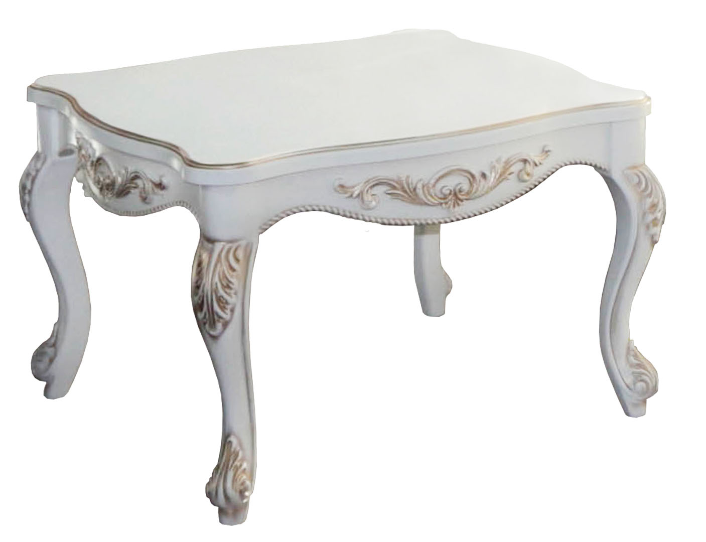 Стол журнальный «Альба 02» П497.02 слоновая кость с золочением