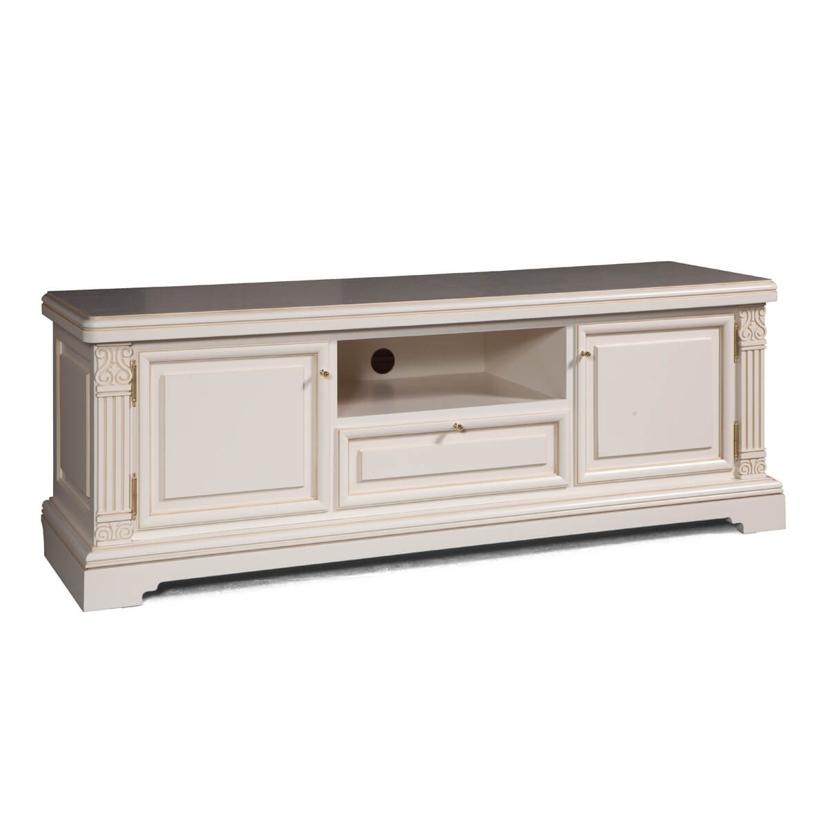 Тумба для радиоаппаратуры "Престиж" ГМ 5957 крем с патиной