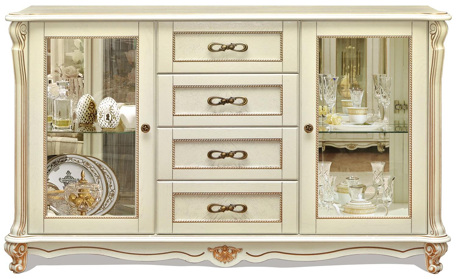 Тумба «Алези» П1.350.0.01 (П350.01) слоновая кость с золочением