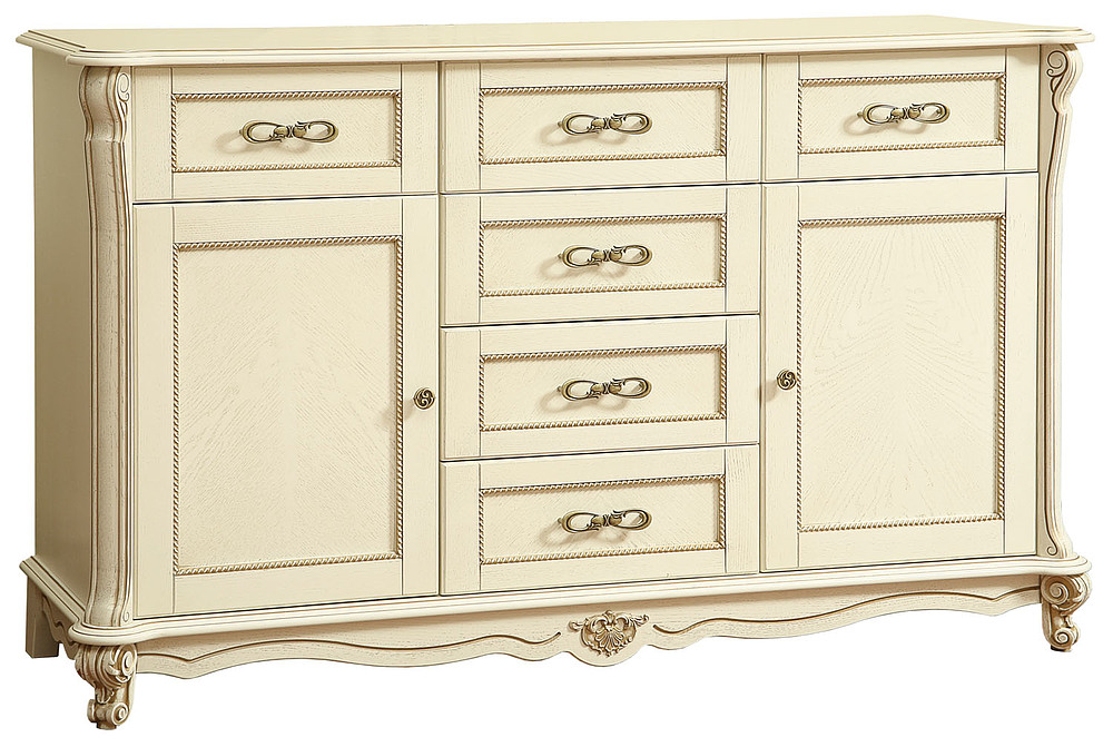 Тумба «Алези 3» П1.350.0.03 (П350.03) слоновая кость с золочением