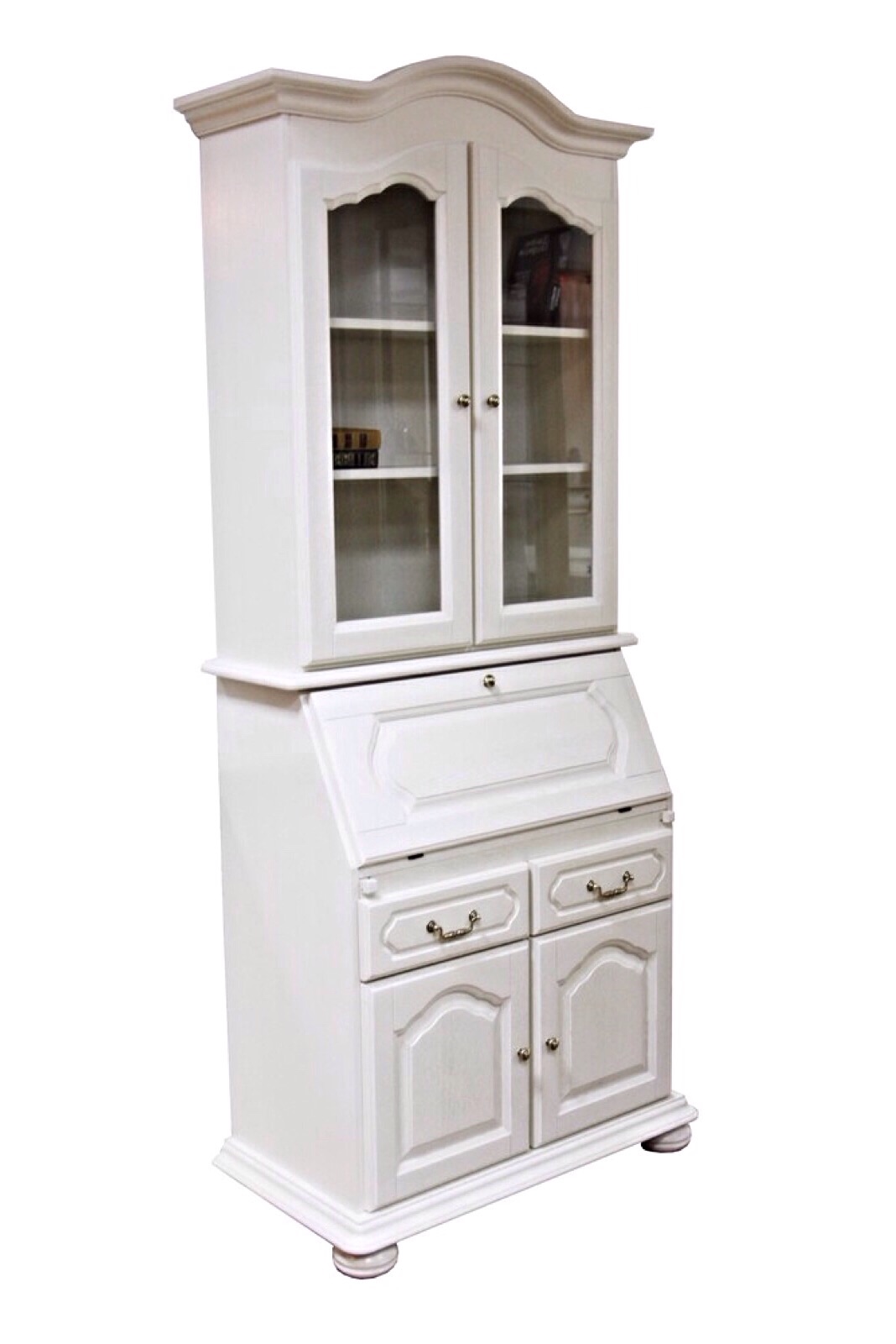 Шкаф с витриной "Давиль" 65 белая эмаль.В НАЛИЧИИ.