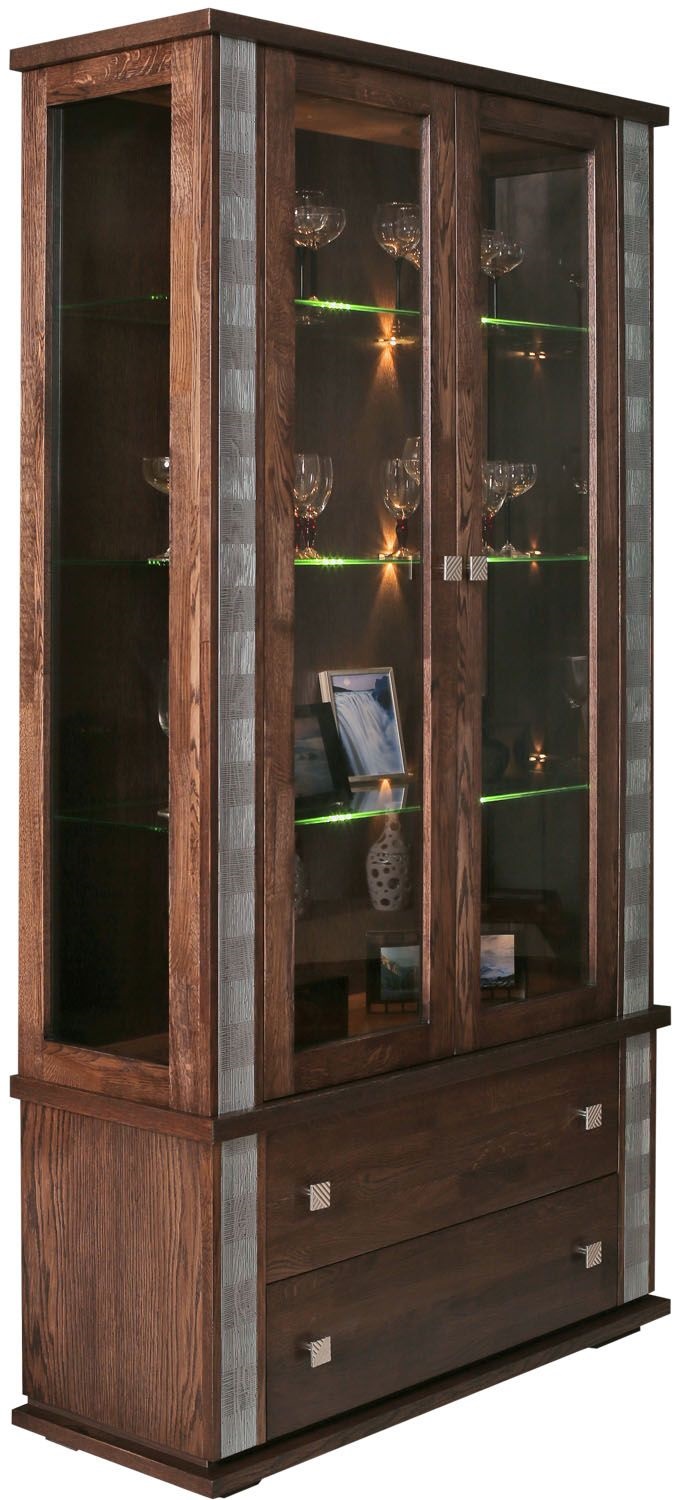 Шкаф с витриной «Тунис» П6.343.0.20 (П343.20Ш)