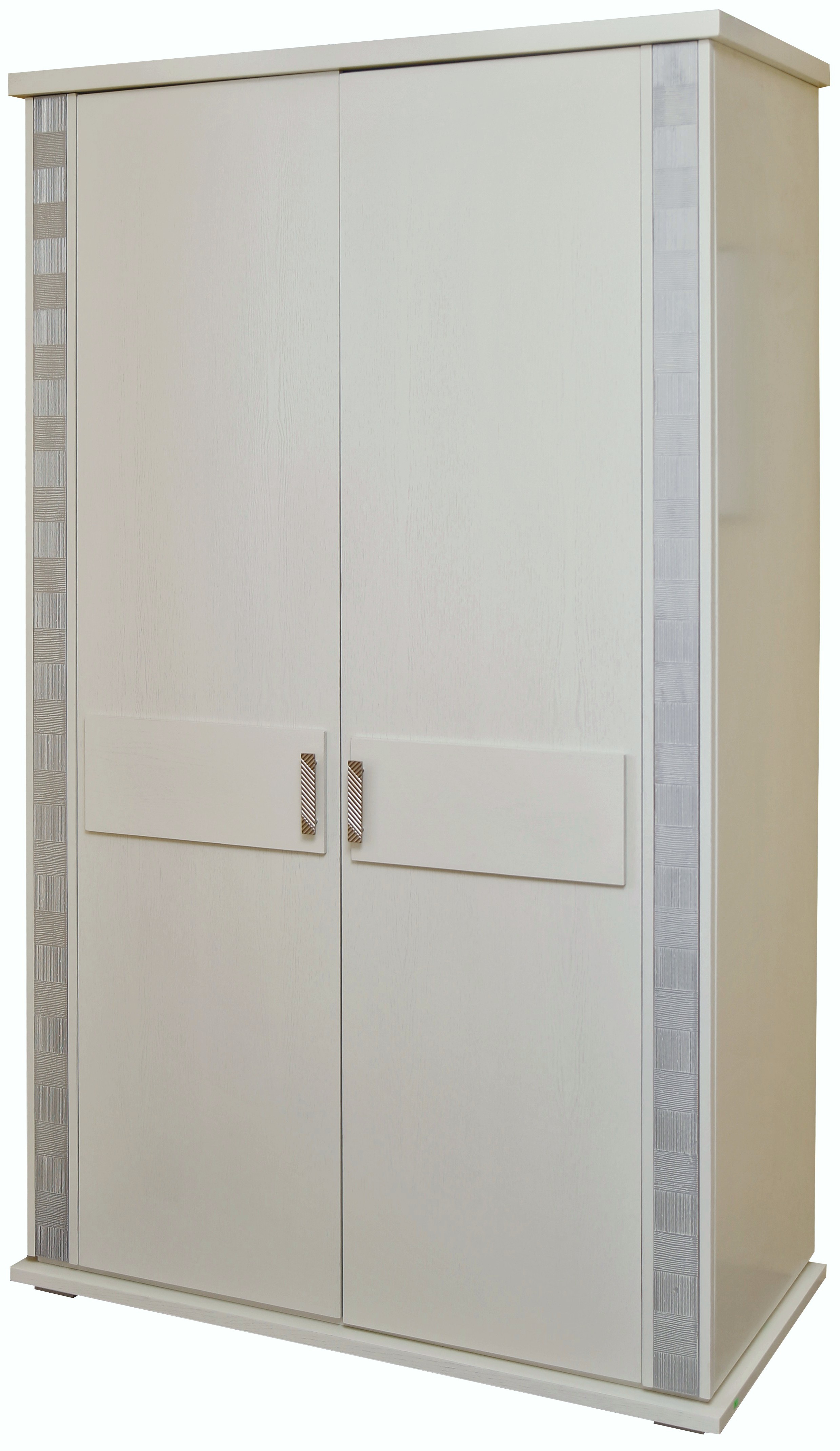 Шкаф двухдверный "Тунис" слоновая кость с серебром