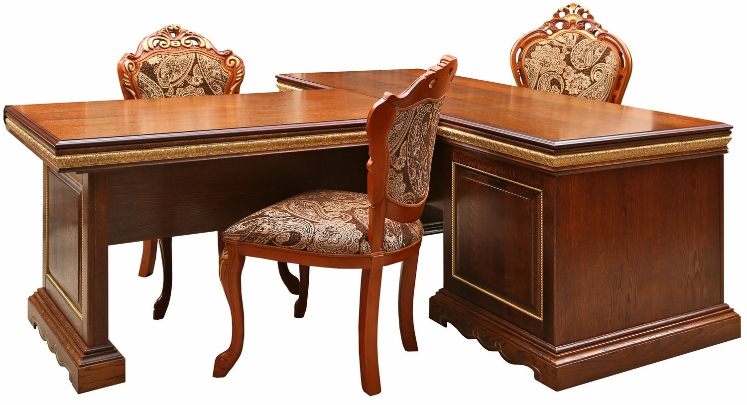 Стол "Милана 2П" П396.02 черешня с золочением