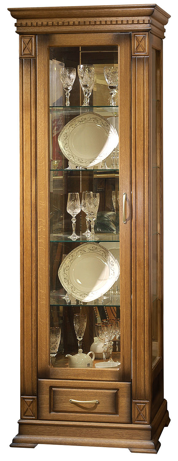 Шкаф с витриной "Верди-Люкс 1з" (дуб).В НАЛИЧИИ.