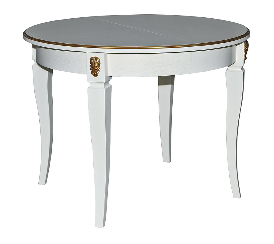 Стол "Милана 14/1А" П 323.10 слоновая кость с золочением