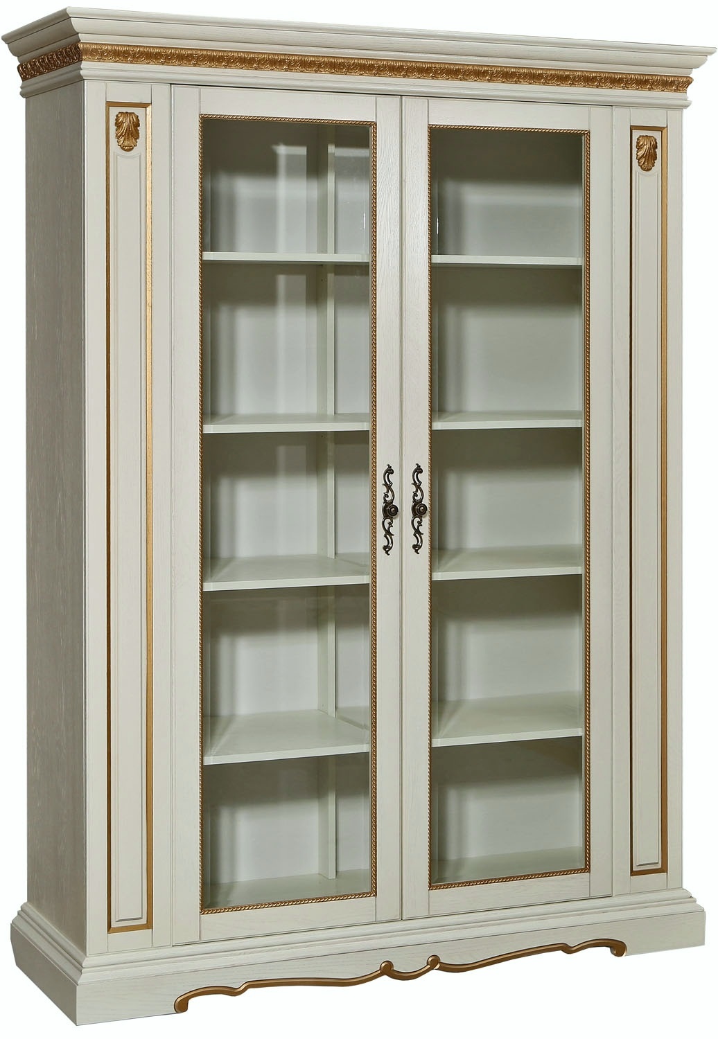 Шкаф "Милана 5/1" П396.04 слоновая кость с золочением