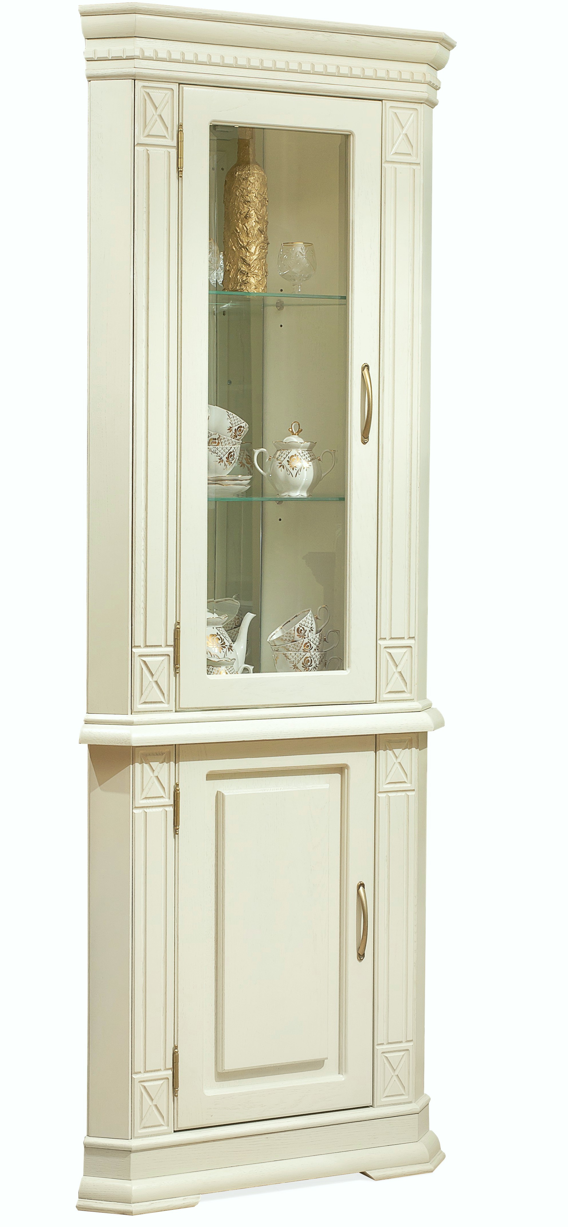 Шкаф комбинированный "Верди-Люкс 1/1уз"  (слоновая кость)