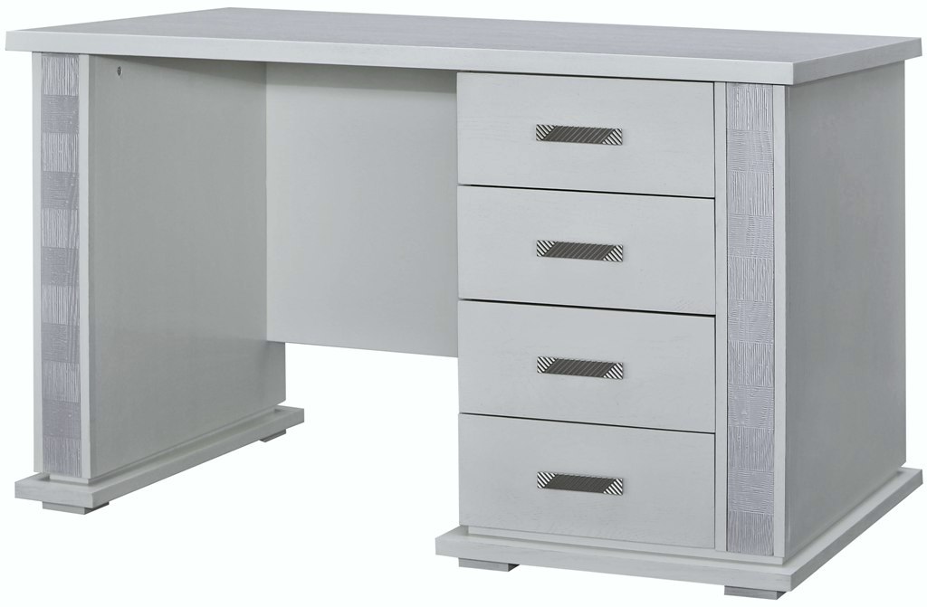 Стол письменный «Тунис» П6.343.2.25 (П343.25-1Ш) слоновая кость с серебром