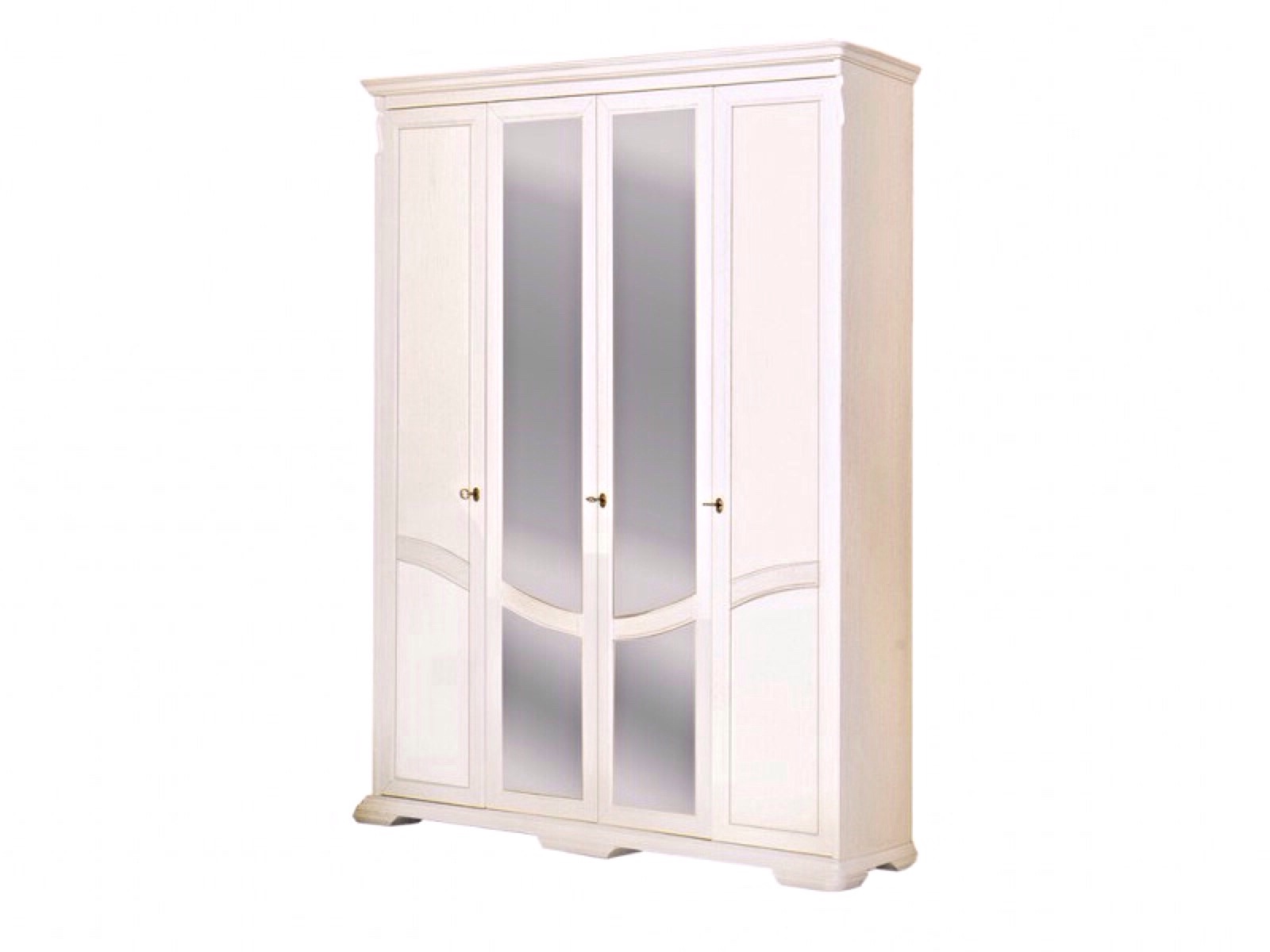 Шкаф четырехдверный "Лика" белая эмаль
