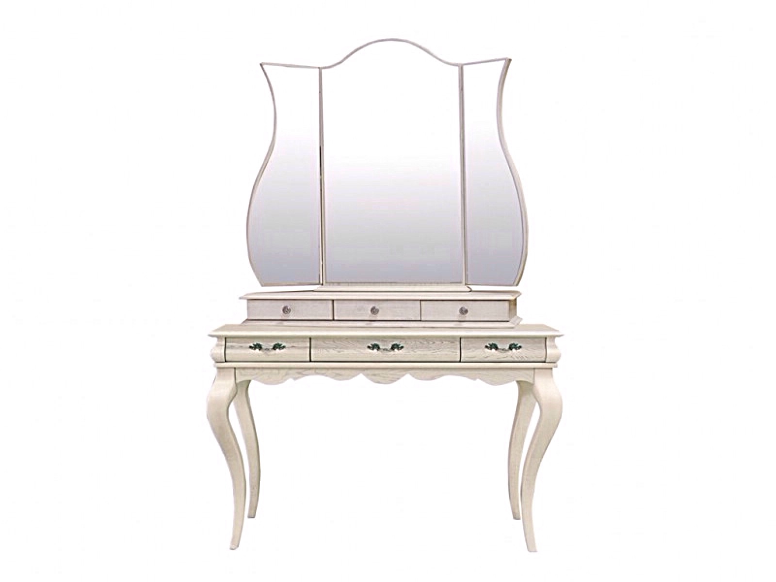 Туалетный столик "Оскар" белая эмаль с темной патиной