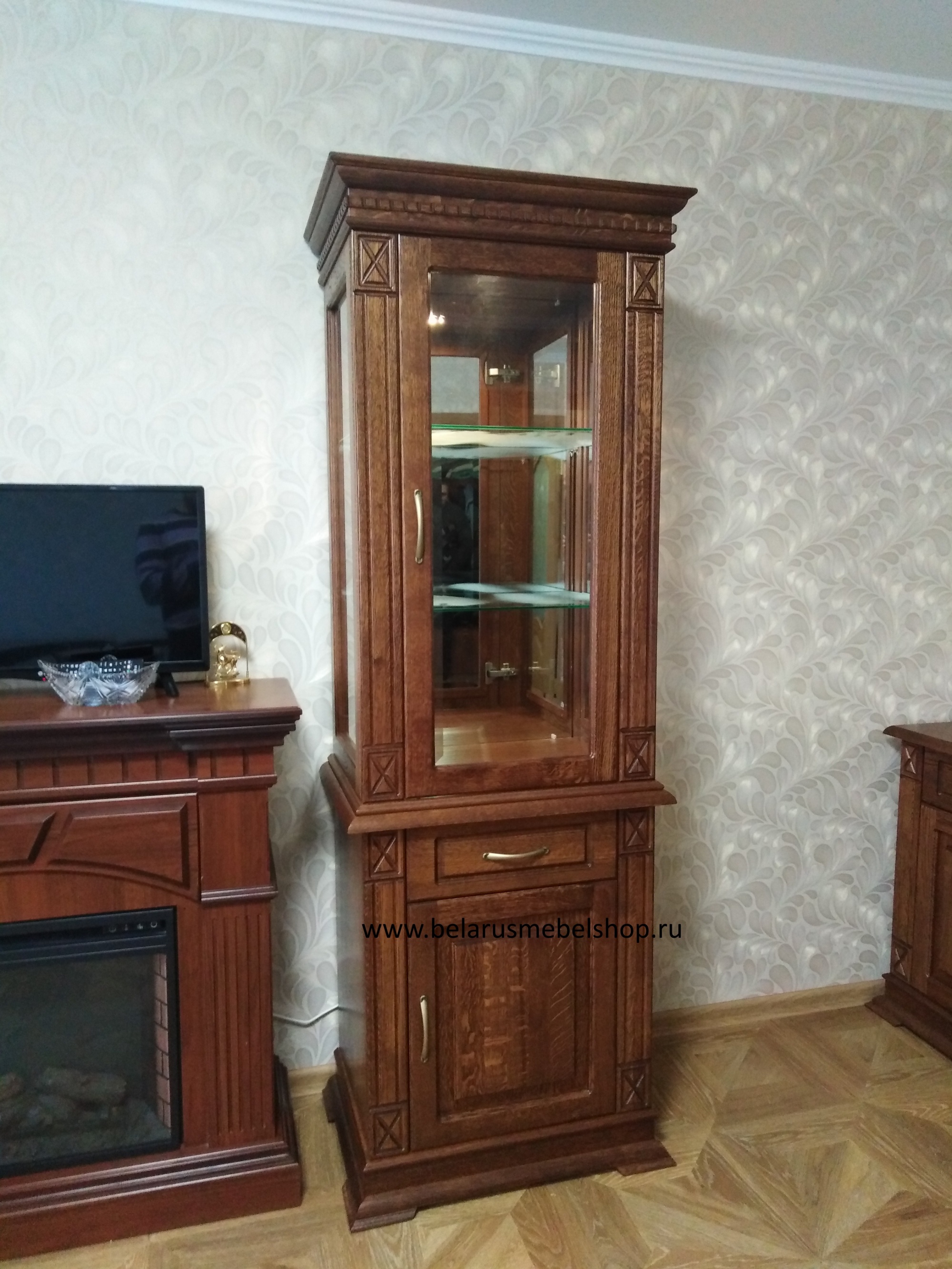 Шкаф комбинированный "Верди-Люкс 1з" (мореный дуб).В НАЛИЧИИ.