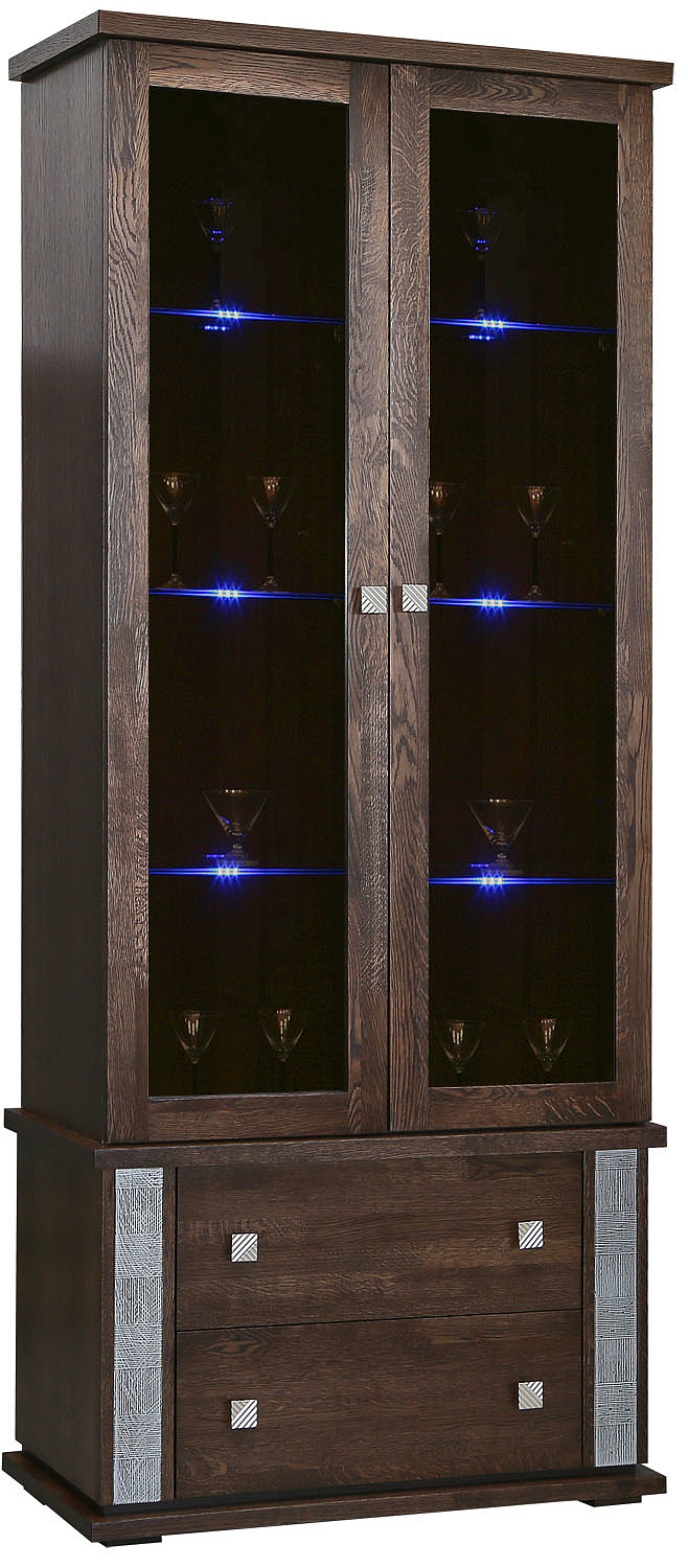 Шкаф с витриной "Тунис" П343.22Ш 