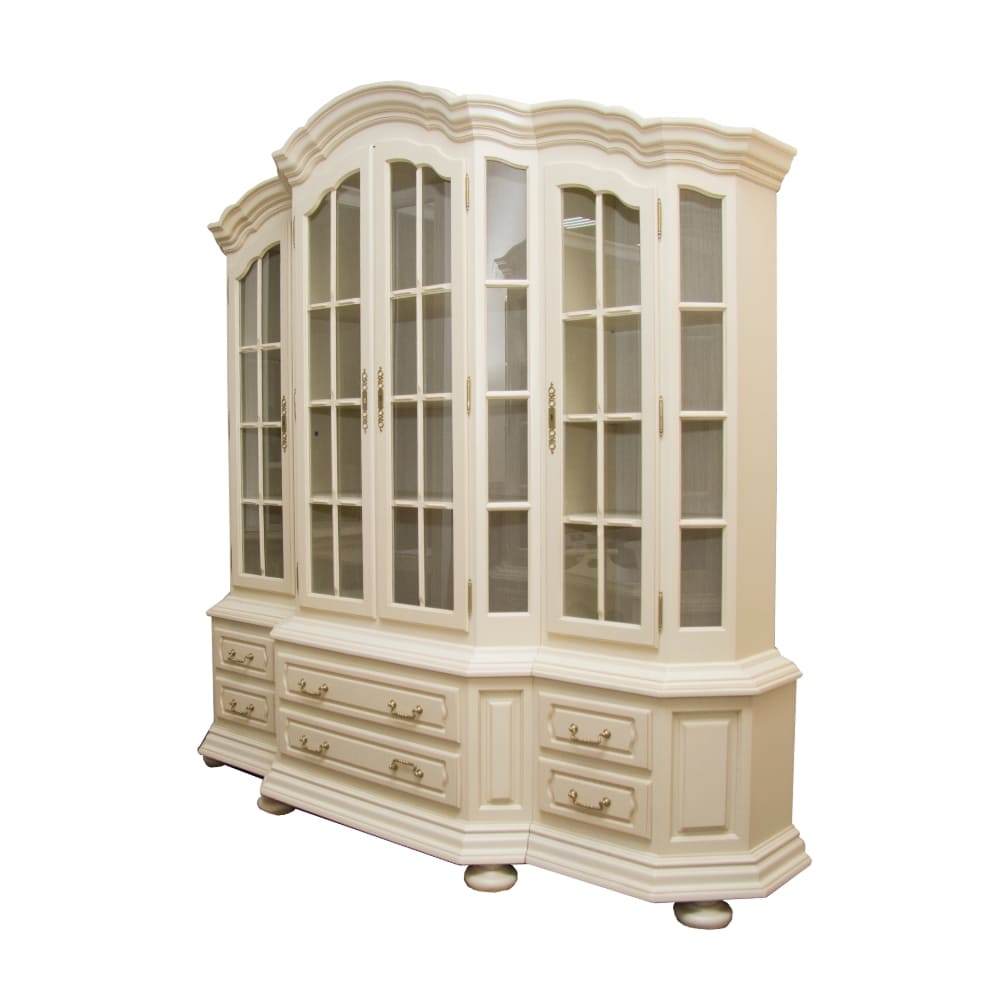 Шкаф для посуды ГМ-5266 слоновая кость с патиной