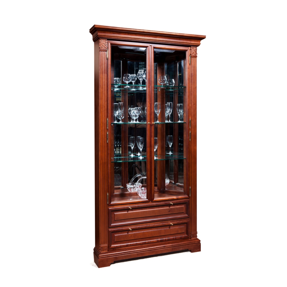 Шкаф с витриной угловой "Престиж" ГМ-5918Е