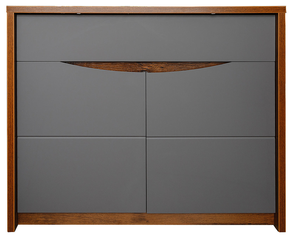 Тумба «Монако» П510.10 с подсветкой дуб саттер + серый мокко