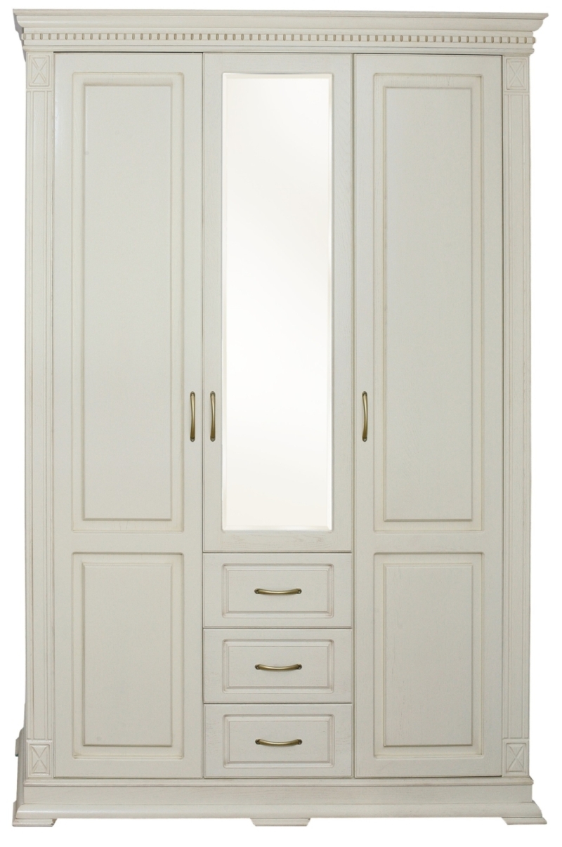 Шкаф трехдверный "Верди-Люкс" слоновая кость.В НАЛИЧИИ.