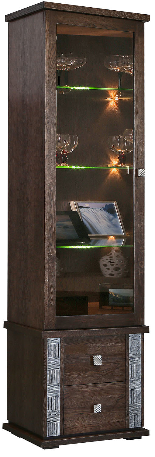 Шкаф с витриной "Тунис" П343.21Ш