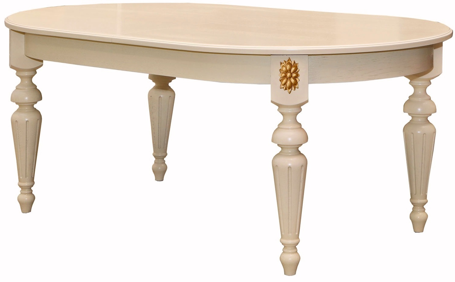 Стол "Милана 18" П 394.02 слоновая кость с золочением