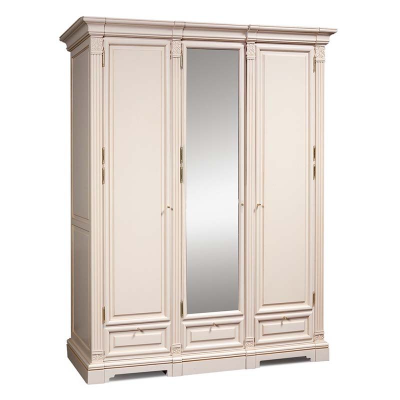 Шкаф для платья и белья "Престиж" ГМ-5923 крем с патиной