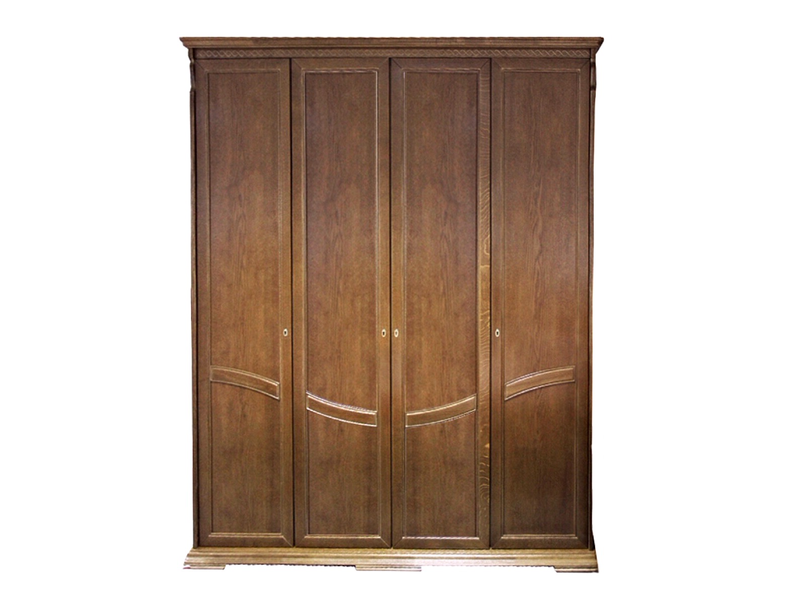 Шкаф четырехдверный "Лика" медовый дуб с золотой патиной без зеркал.В НАЛИЧИИ.