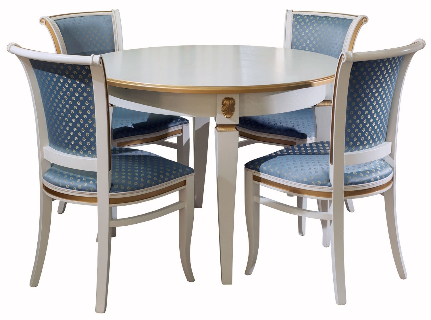 Стол "Милана 12А" П 318.08 слоновая кость с золочением