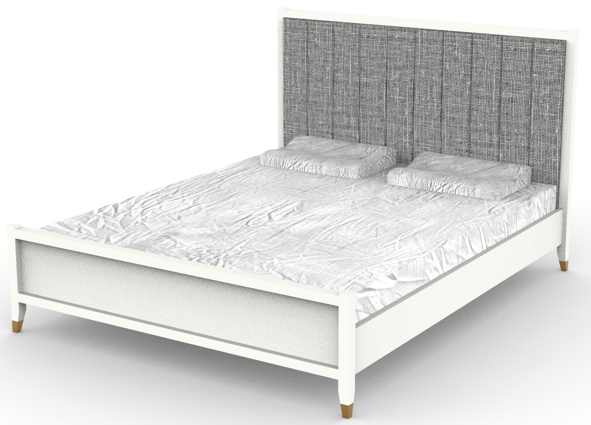 Кровать 160 (с основанием, ткань Verona 04 Cream велюр) "Nevada" ВМФ-1915