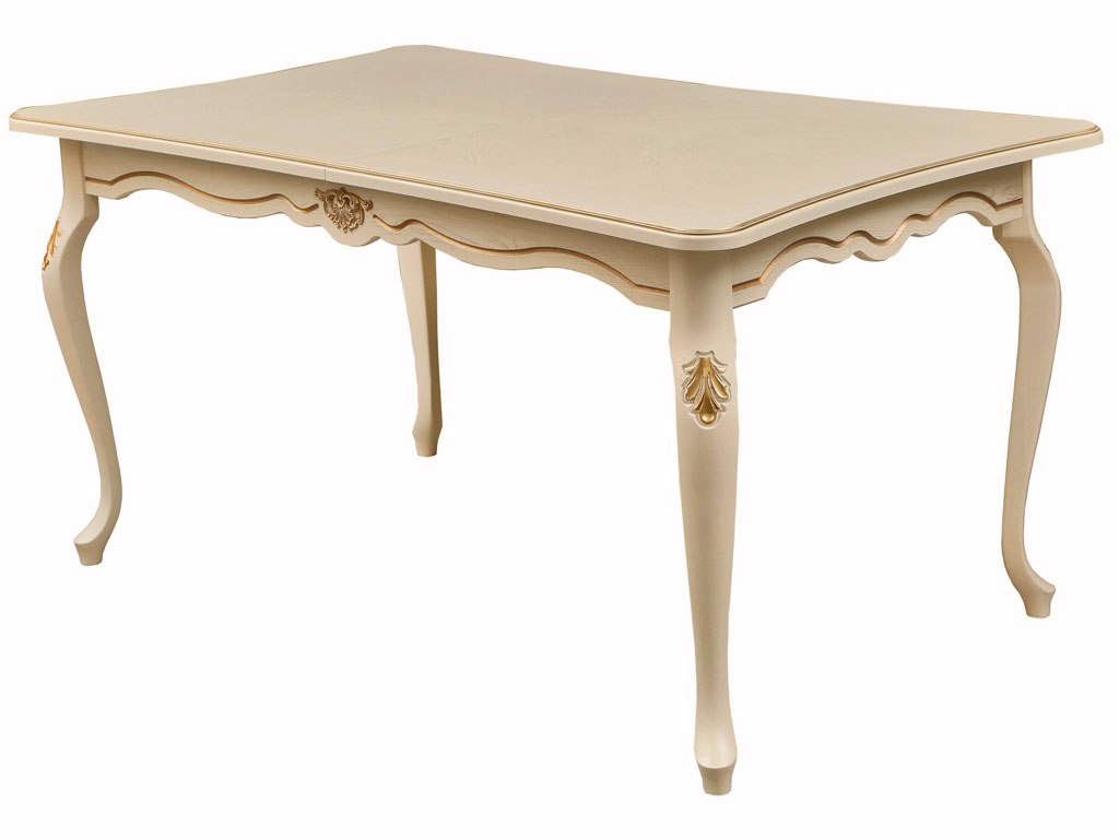 Стол обеденный «Алези» П1.350.4.05 (П353.05) слоновая кость с золочением