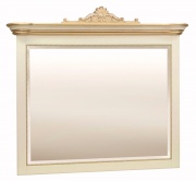 Зеркало "Алези 2 Люкс" П350.14л слоновая кость с золочением