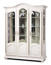 Шкаф с витриной "Давиль" 15/03 белая эмаль
