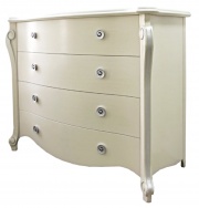 Комод "Луиза" белая эмаль с серебряной патиной.В НАЛИЧИИ.