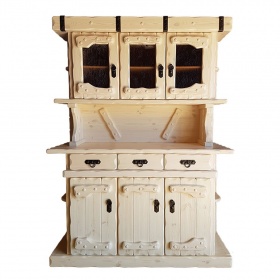 Буфет "Государь 1" с элементами ковки беленый дуб