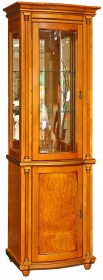 Шкаф с витриной "Валенсия" 1з янтарь