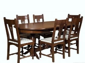 Стол обеденный "Викинг 4М" орех темный