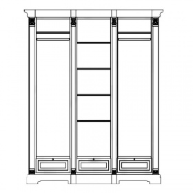 Шкаф для платья и белья "Престиж" ГМ-5923