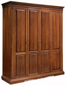 Шкаф четырехдверный "Милана" без зеркал мореный дуб