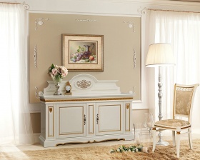 Тумба "Милана 3/1с" П265.31с слоновая кость с золочением